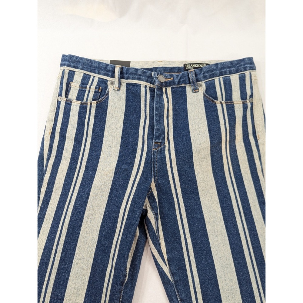 New Tags BLANKNYC The Bond Mid Rise Skinny Jeans Women's Size 30 Striped Heavy